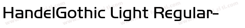 HandelGothic Light Regular字体转换
